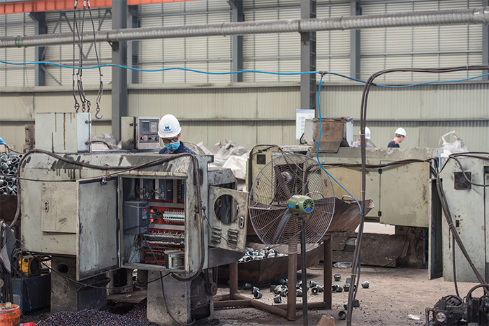 金昌网架配件-锥头加工车间