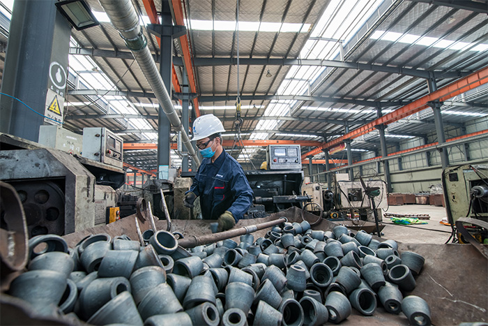 金昌网架配件-锥头加工车间